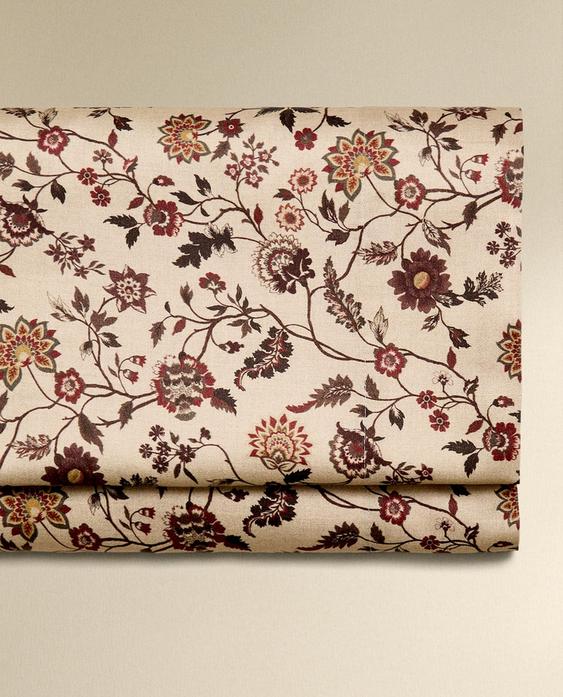 SÁBANA ENCIMERA SATÉN ESTAMPADO FLOR