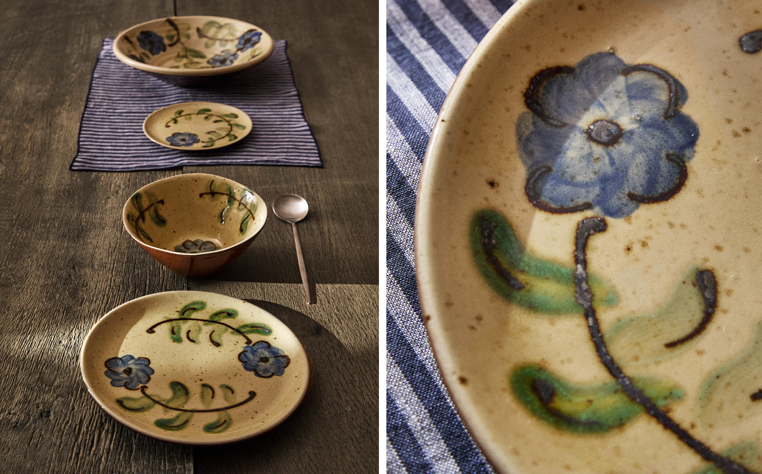 FLORAL EARTHENWARE DINNER SET