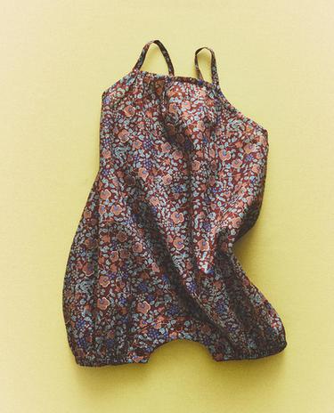 SALOPETTE PLAGE BÉBÉ FLEURS