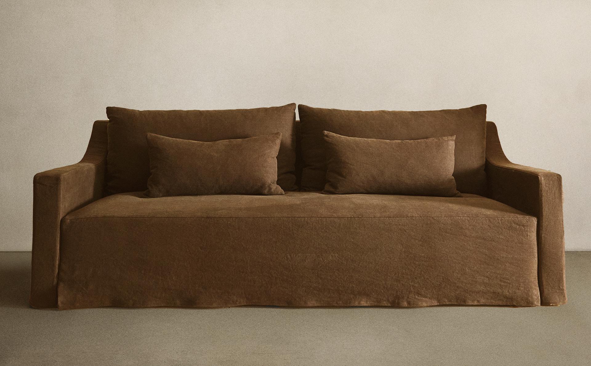 WASHED LINEN SLIPCOVER COUCH WASHED LINEN SLIPCOVER COUCH