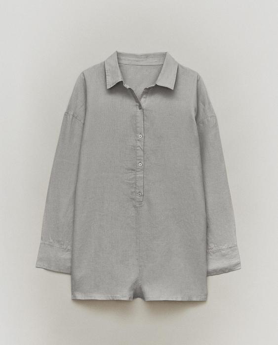 LINEN JUMPSUIT WITH BUTTONS