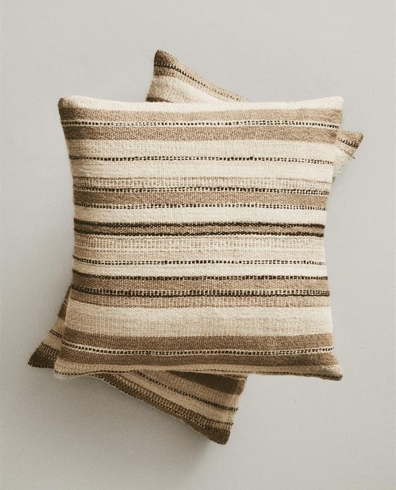 STRIPED THROW PILLOW COVER STRIPED THROW PILLOW COVER