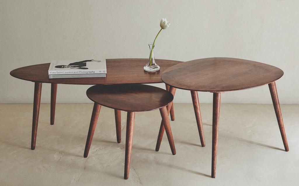AFGESCHUINDE HOUTEN SALONTAFEL
