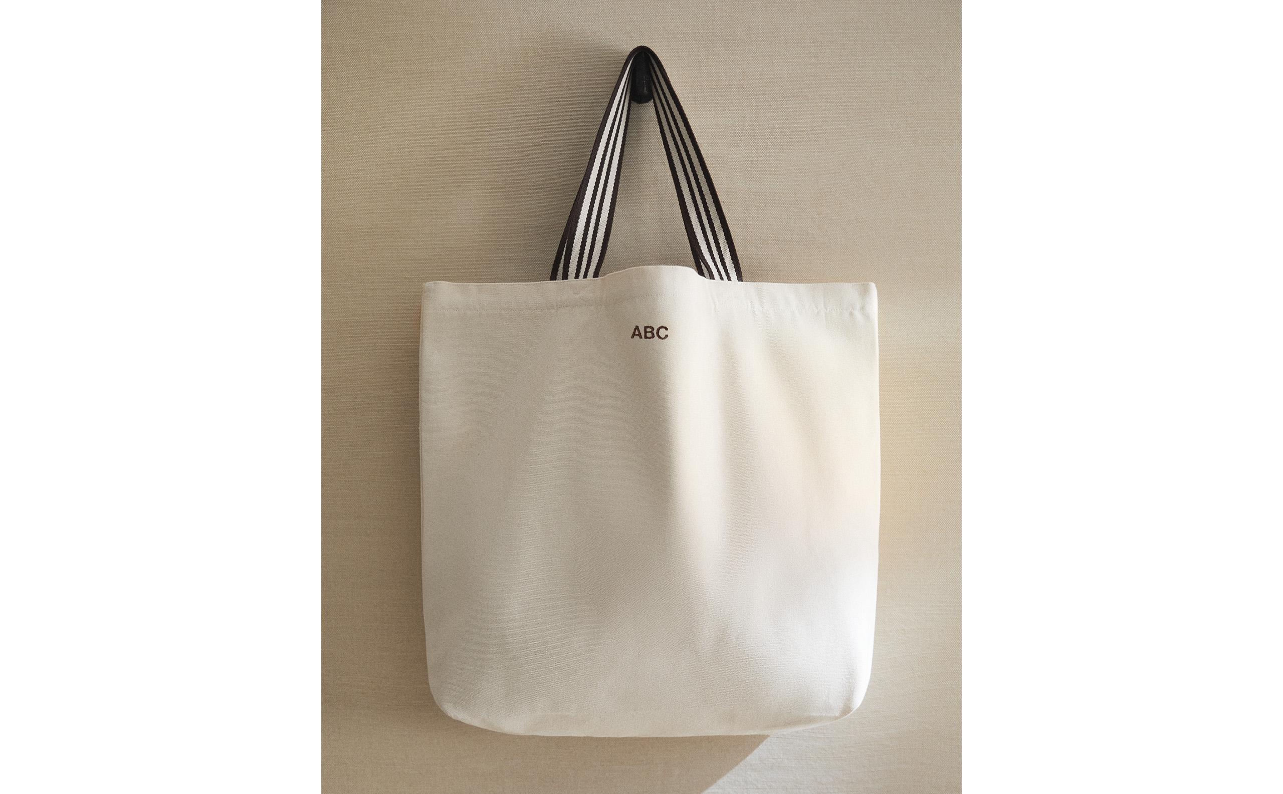 REVERSIBLE STRIPED FABRIC TOTE BAG product thumbnail 11