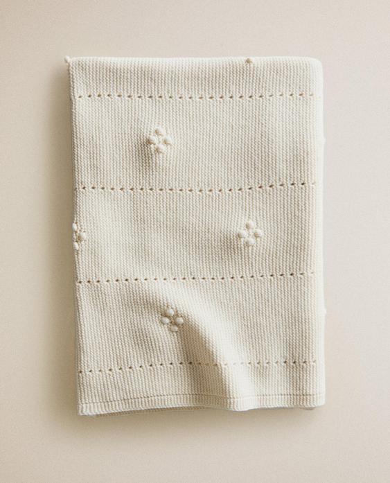 OPENWORK COTTON BABY BLANKET