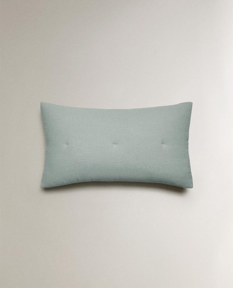 UNIFARBENER KISSENBEZUG AUS GAZE FÜR KINDER