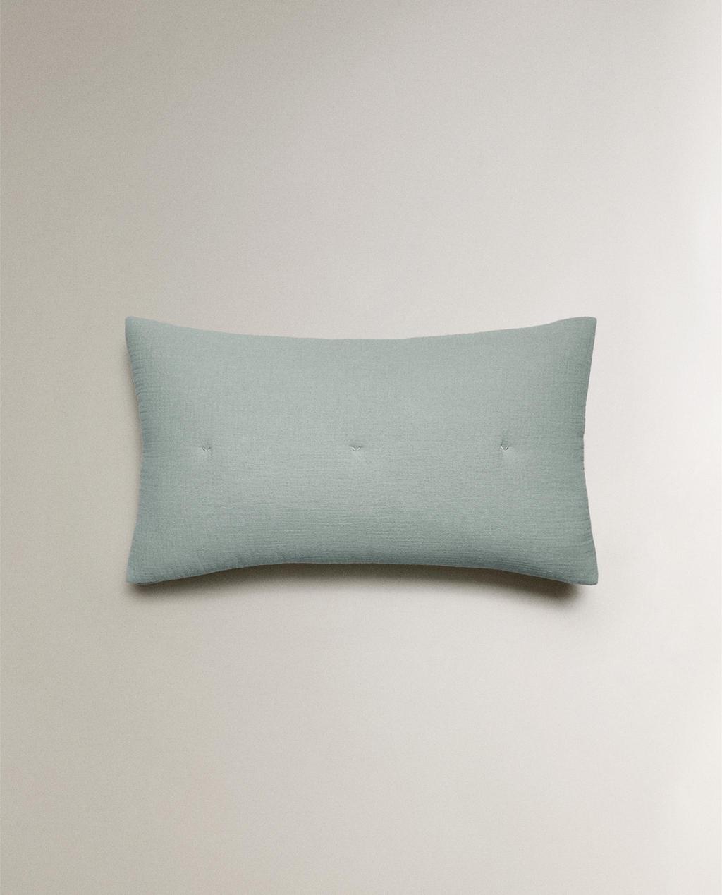 ปลอกหมอนอิงผ้ามัสลินสำหรับเด็กไม่มีลาย