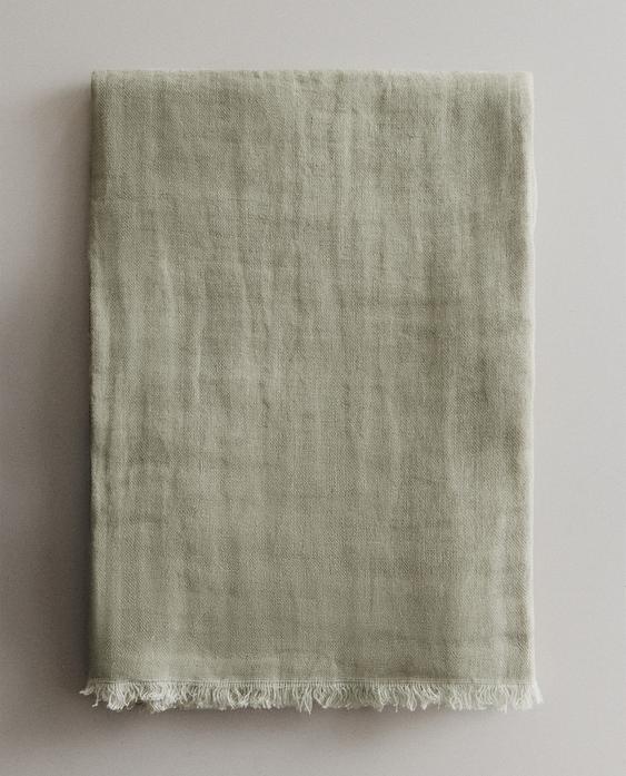 CHECK LINEN THROW CHECK LINEN THROW