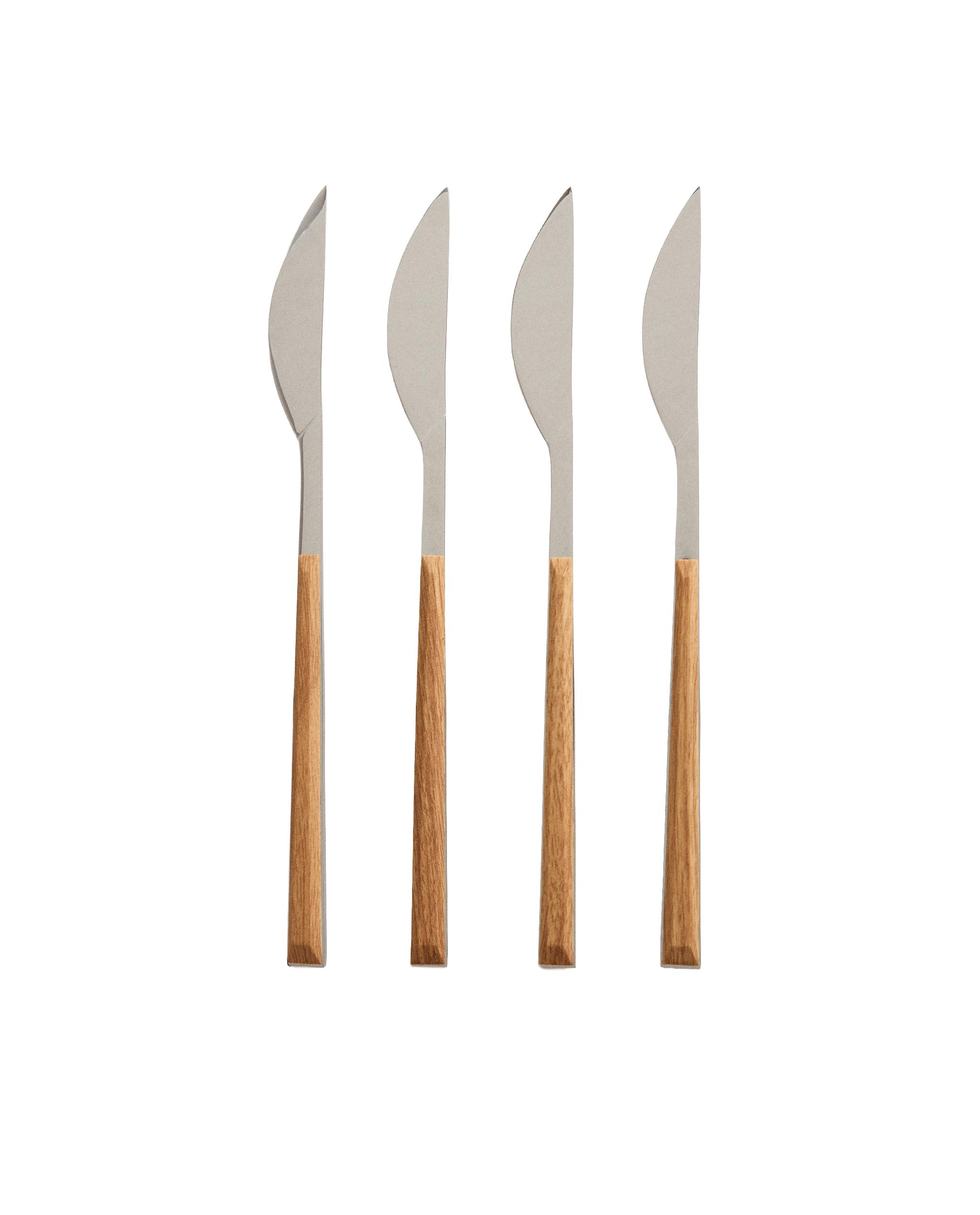PACK OF KNIVES WITH WOOD-EFFECT HANDLES (PACK OF 4) product thumbnail 8