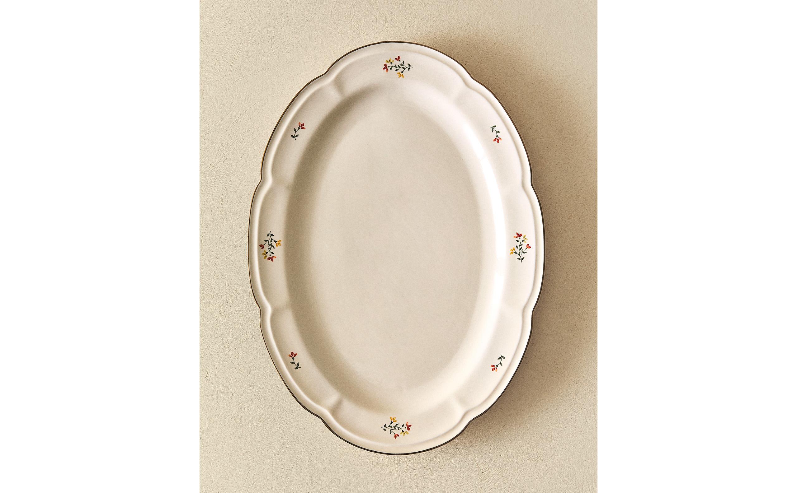 FLORAL PORCELAIN SERVING DISH product thumbnail 7