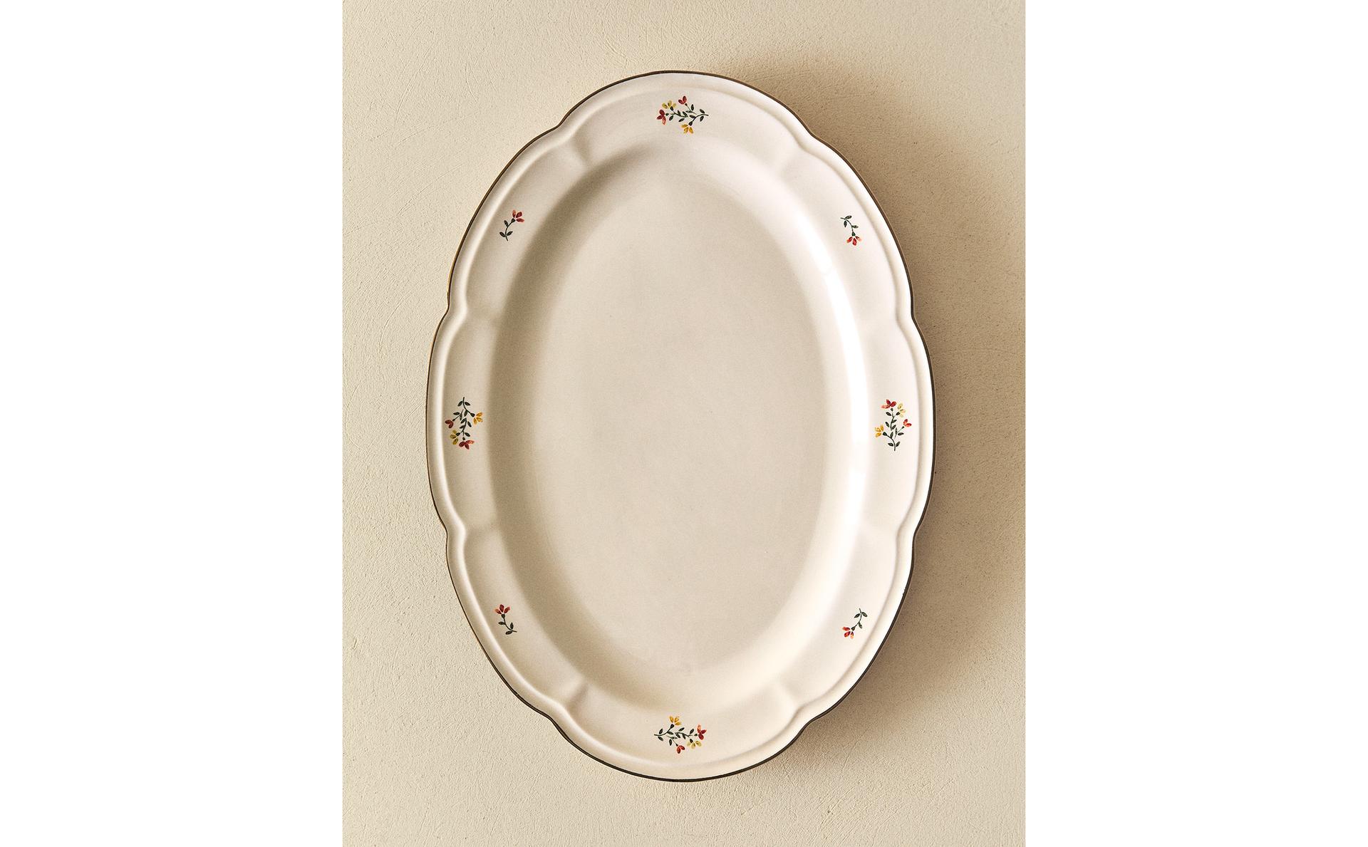 FLORAL PORCELAIN SERVING DISH FLORAL PORCELAIN SERVING DISH