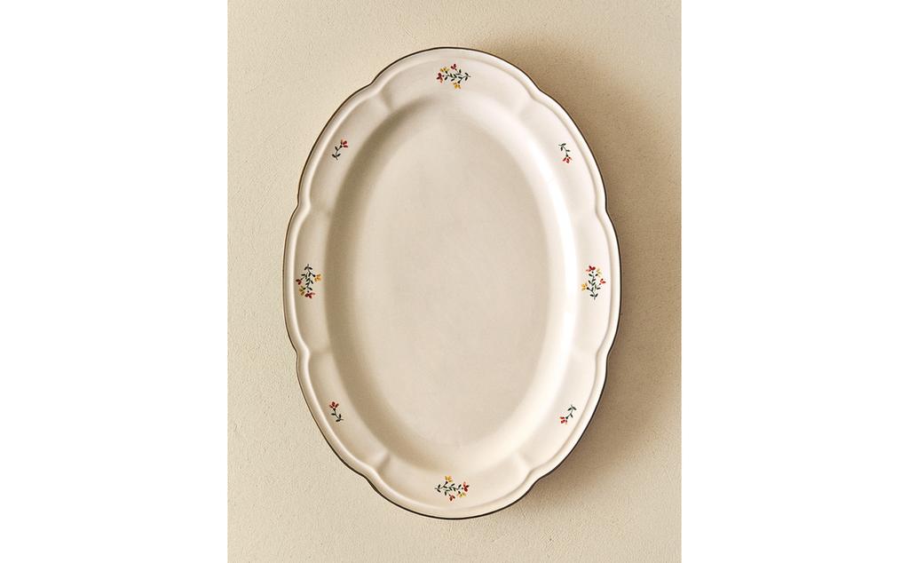 FLORAL PORCELAIN SERVING DISH FLORAL PORCELAIN SERVING DISH