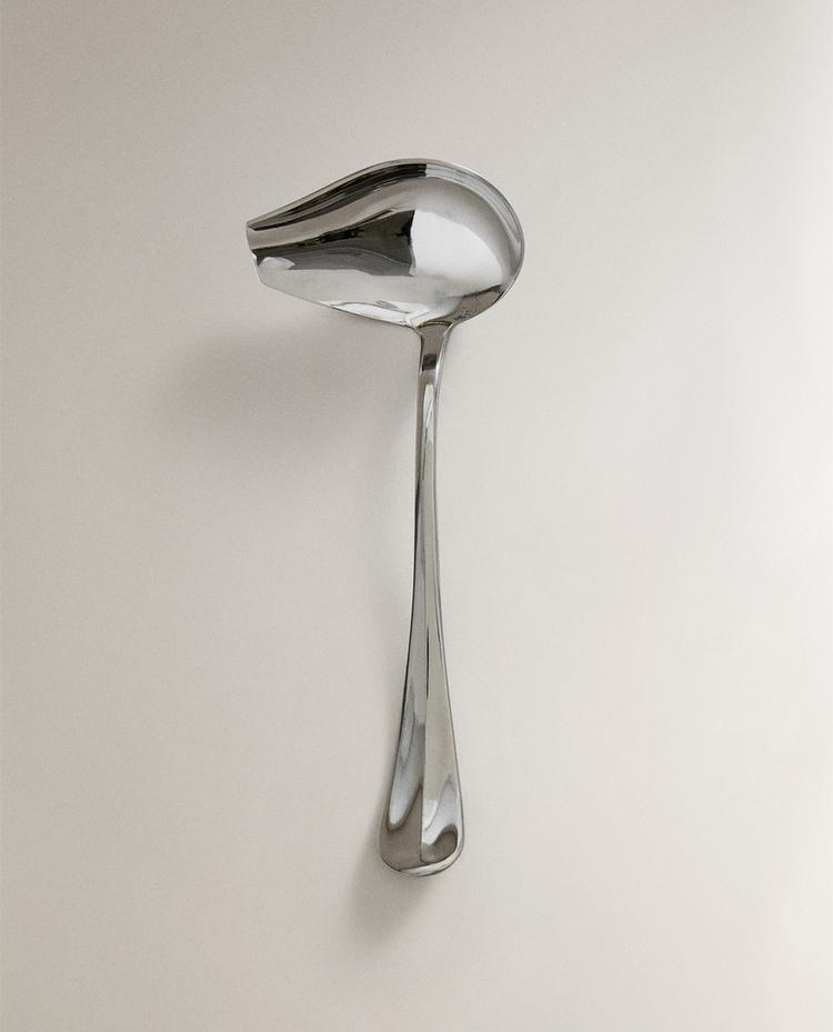 SILVER STEEL SAUCE SPOON