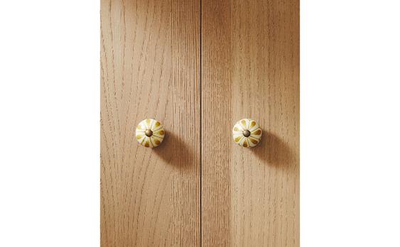 BLOEMVORMIGE AARDEWERKEN DEURKNOPPEN (2-PACK) BLOEMVORMIGE AARDEWERKEN DEURKNOPPEN (2-PACK)