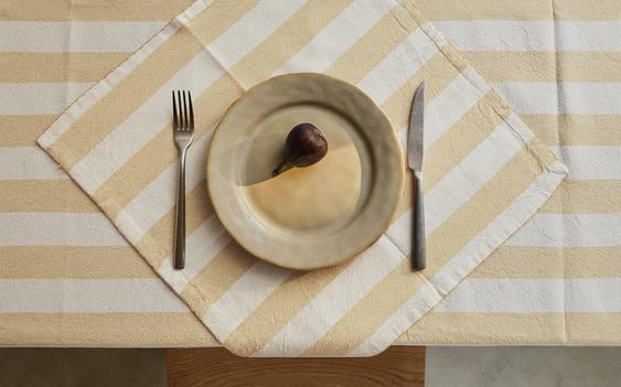 DYED THREAD STRIPED TABLECLOTH DYED THREAD STRIPED TABLECLOTH