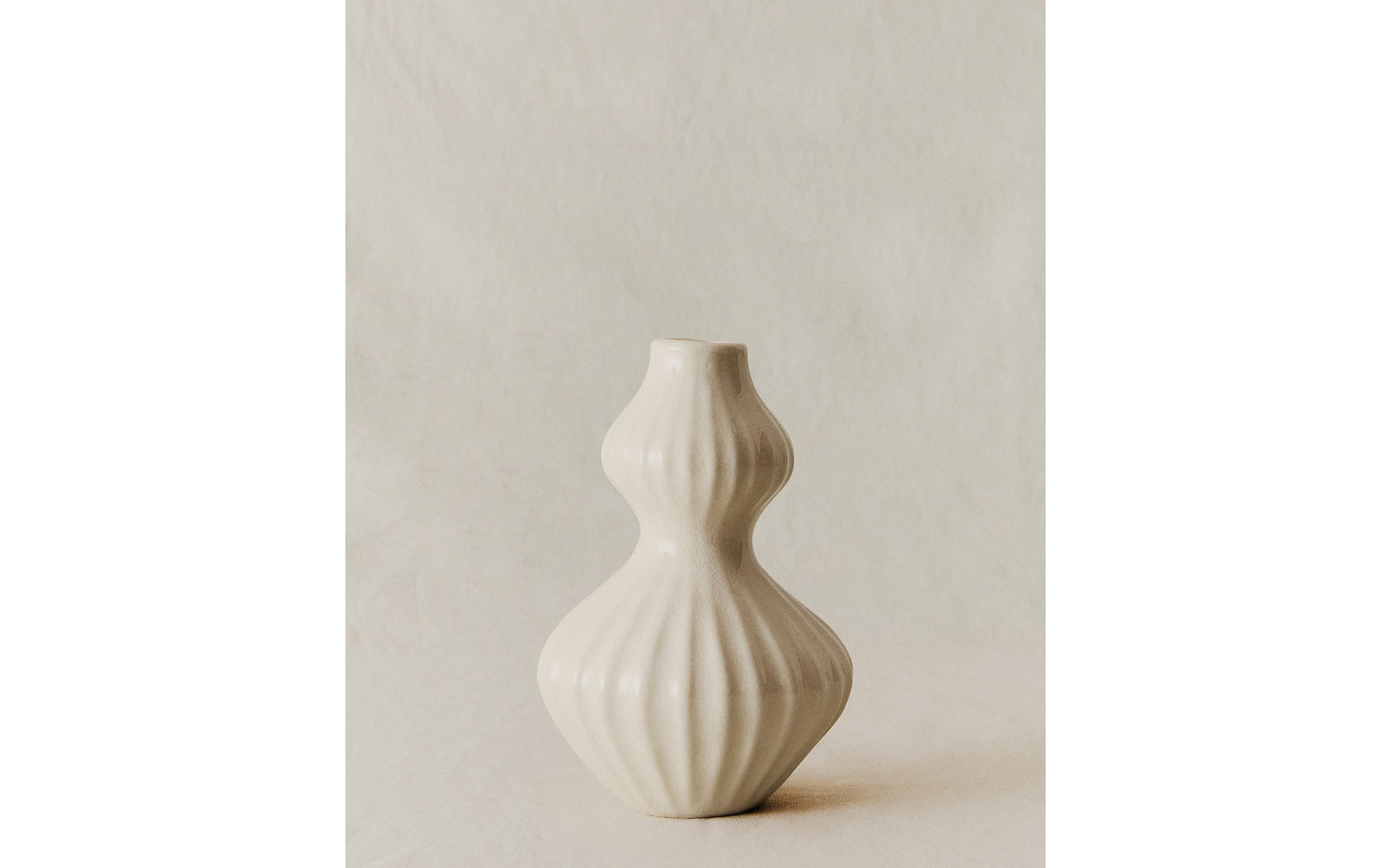 SMALL ENAMELLED STRIPED CERAMIC VASE product thumbnail 8