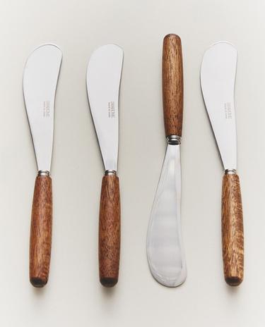 BUTTERMESSER-SET AUS HOLZ (4ER-PACK)