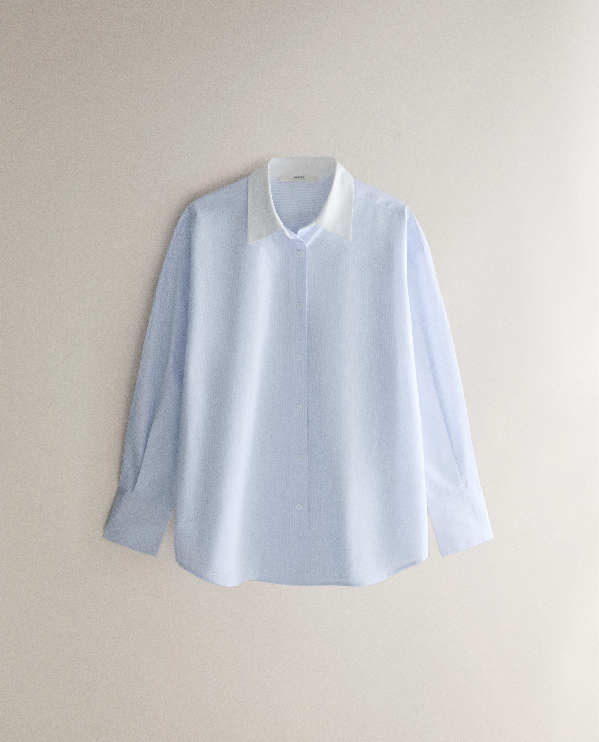 STRIPED SHIRT WITH COLLAR product thumbnail 4