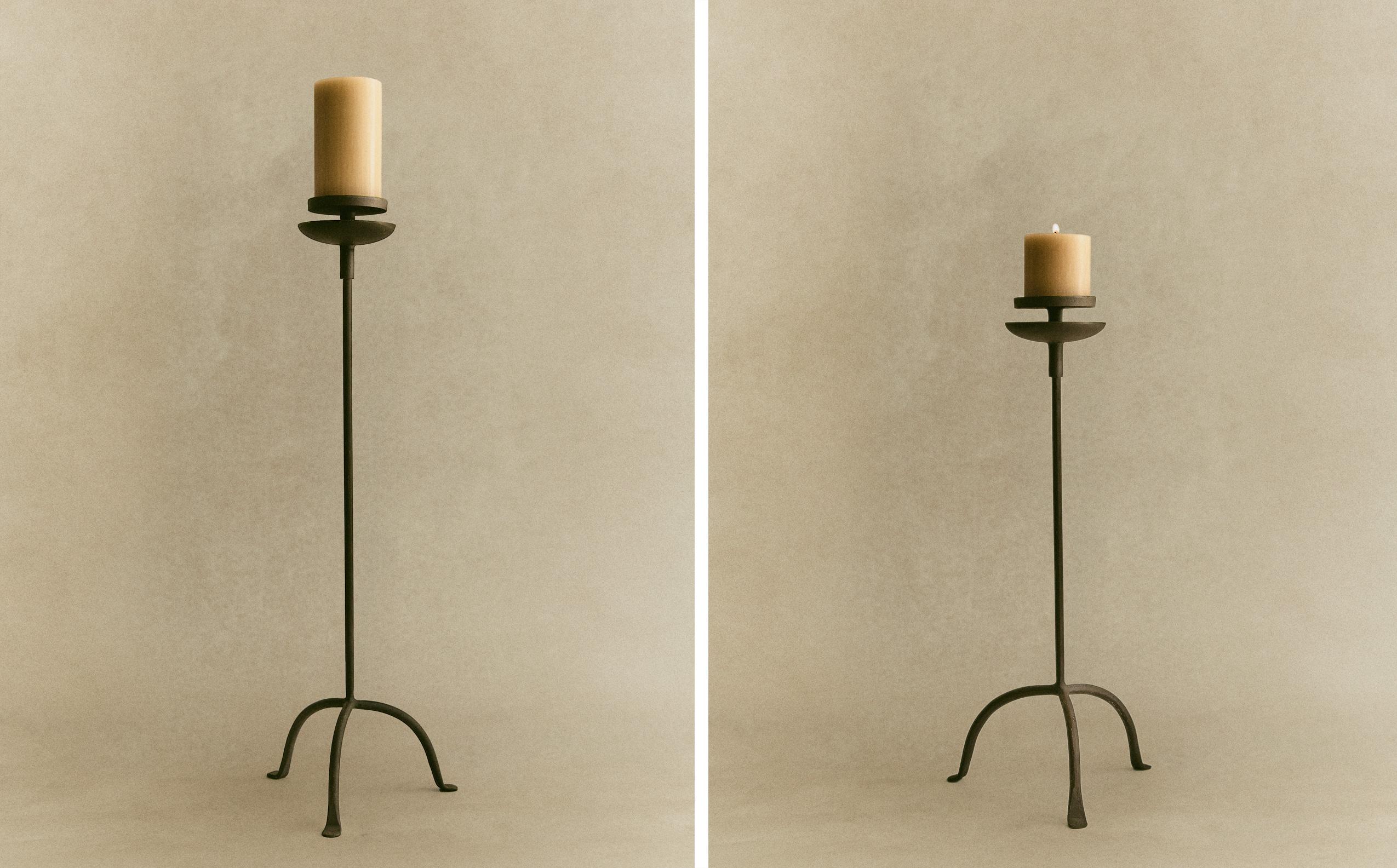 新品未使用ZARA HOME 陶磁器製キャンドルスタンド2個セット