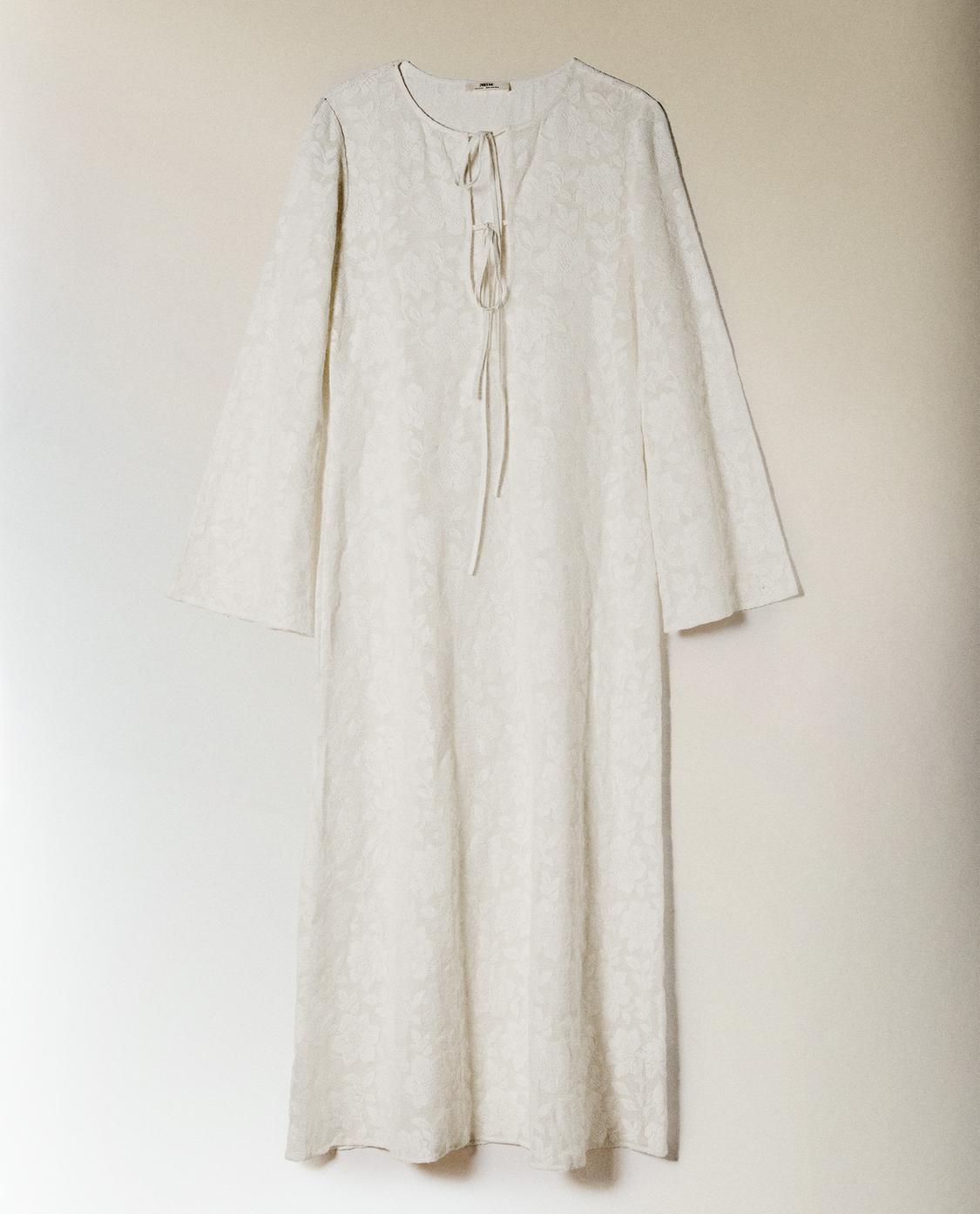 Zara Clearance Vestito Lungo Bianco Zara Vestito Con Spalline