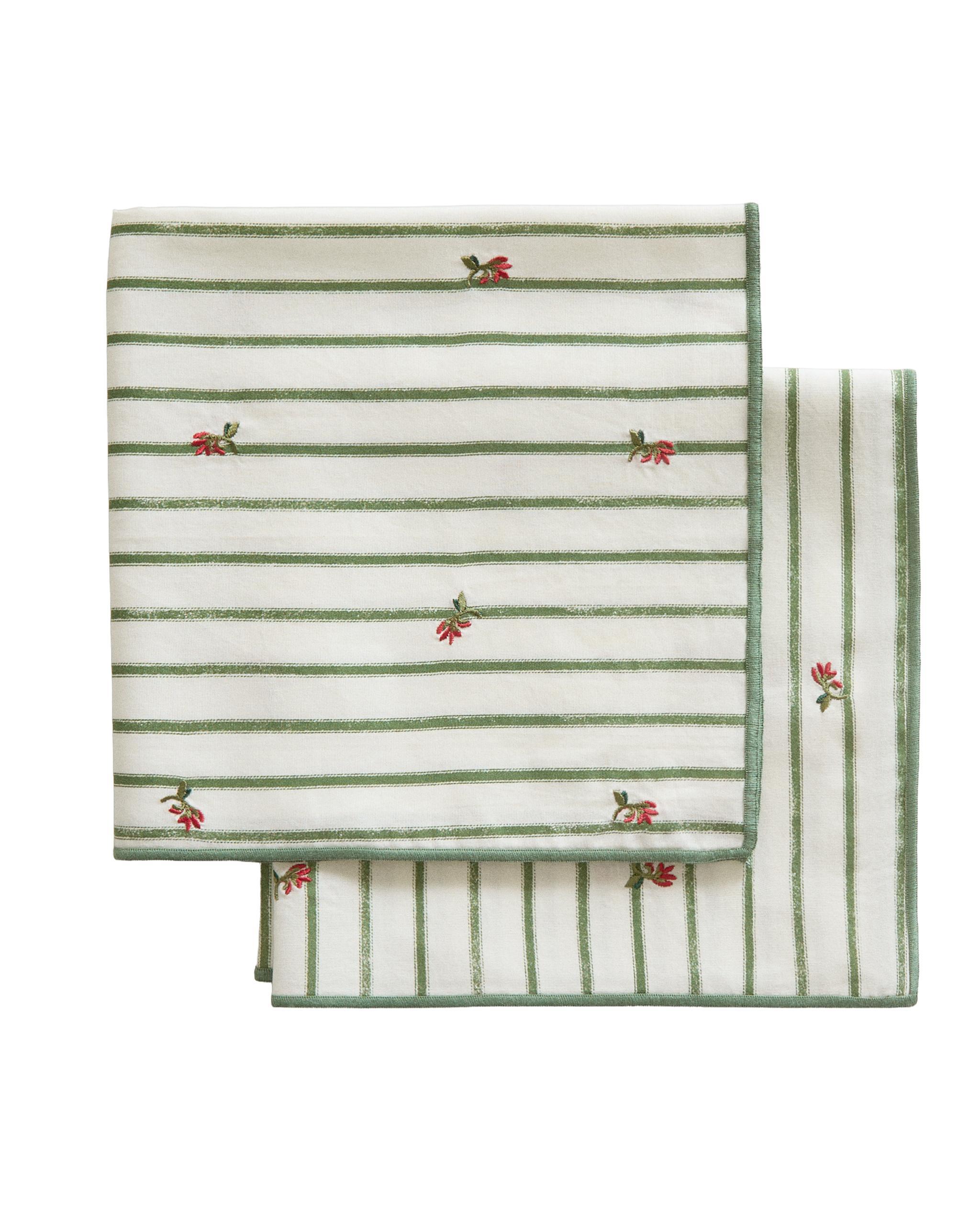 PACK OF STRIPED NAPKINS WITH FLORAL EMBROIDERY (PACK OF 2) product thumbnail 16