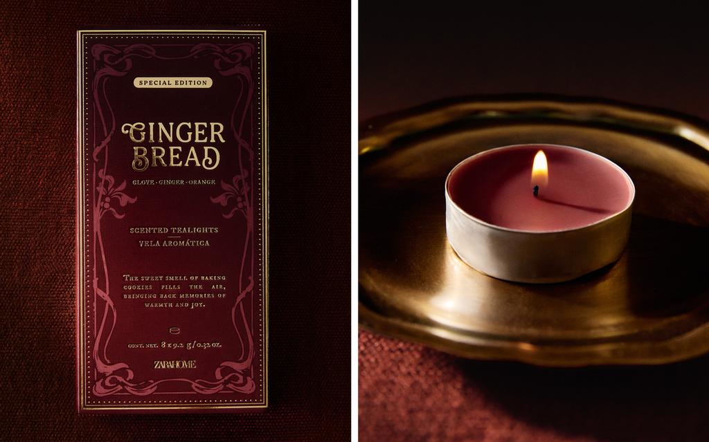 Gingerbread aromatic tealight candles (pack of 8)
