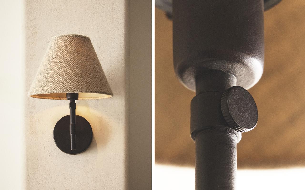 LAMP | WALL LIGHT WITH LINEN LAMPSHADE