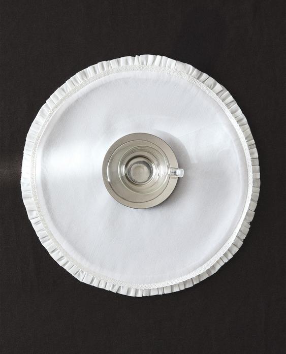 JOGO AMERICANO REDONDO COM BABADO