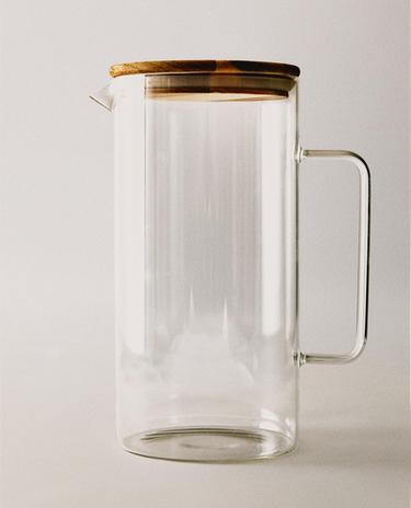 إبريق من زجاج البورسليكات بغطاء