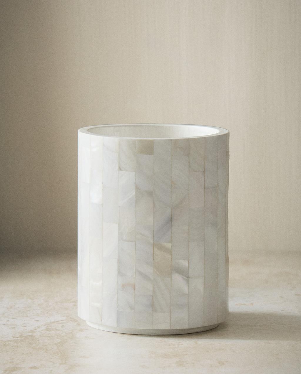 MOTHER-OF-PEARL TOOTHBRUSH HOLDER