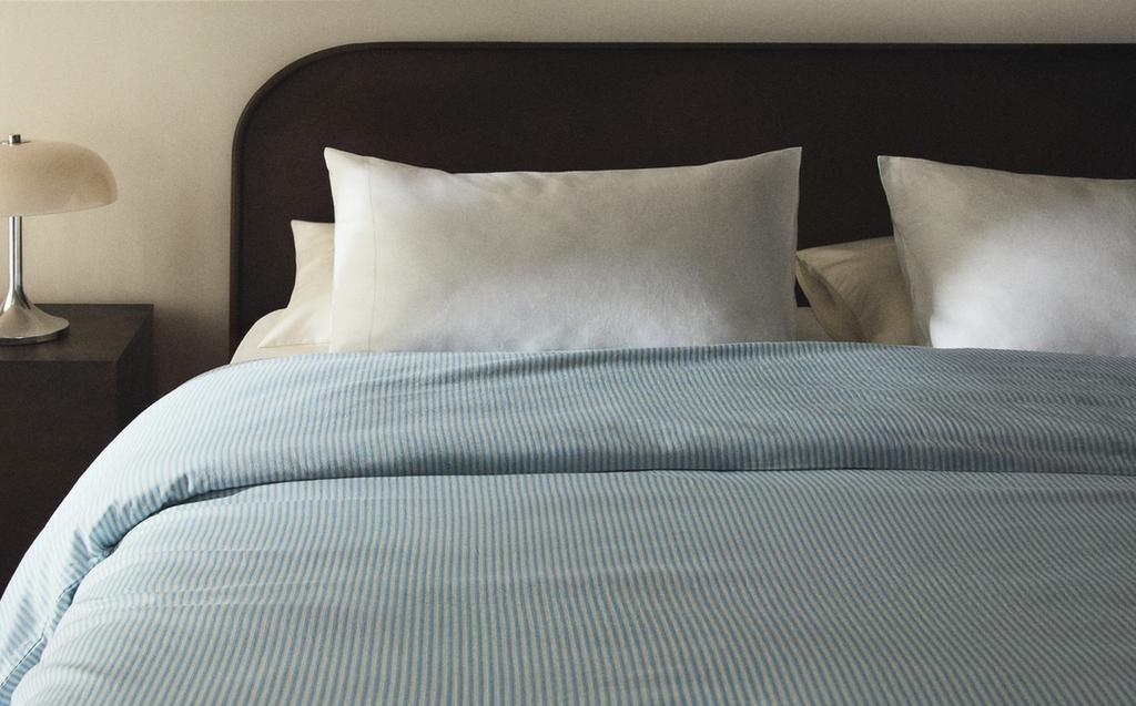 워시드 스트라이프 새틴 이불 커버(300수)