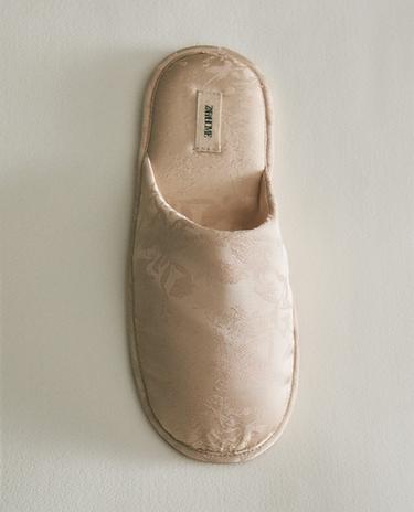 JACQUARDTOFFLOR MED ÖPPEN HÄL