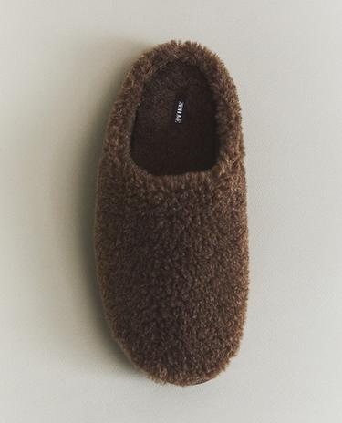 페이크 퍼 홈 슬리퍼