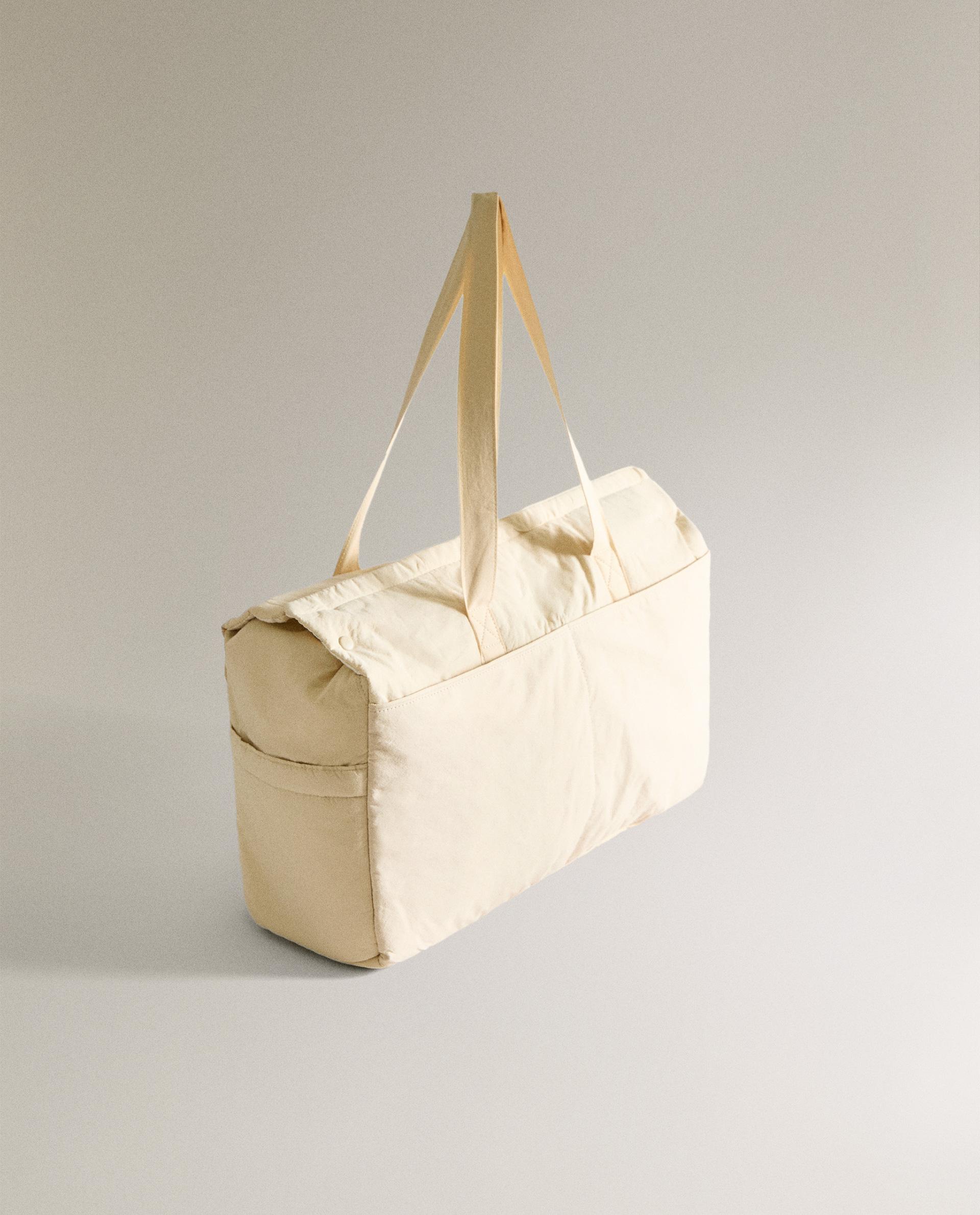 Algodon Rayas Bolso Maternidad Zara Home MINI CAPAZO TRENZADO