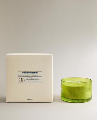 (500 G) BERGAMOT & SANDALWOOD SCENTED CANDLE