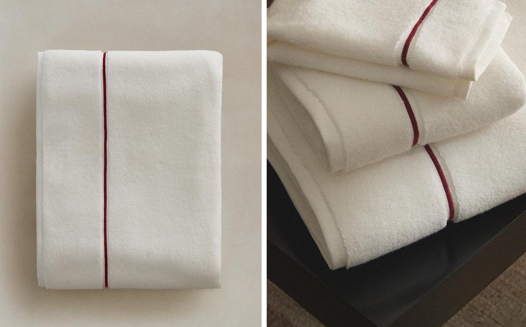 منشفة حمام بحافة مطرزة منشفة حمام بحافة مطرزة