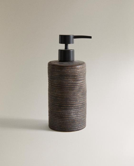 موزع صابون خزف أسود