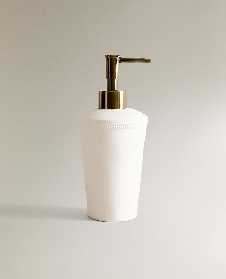 CERAMIC BATHROOM SOAP DISPENSER WITH BORDER