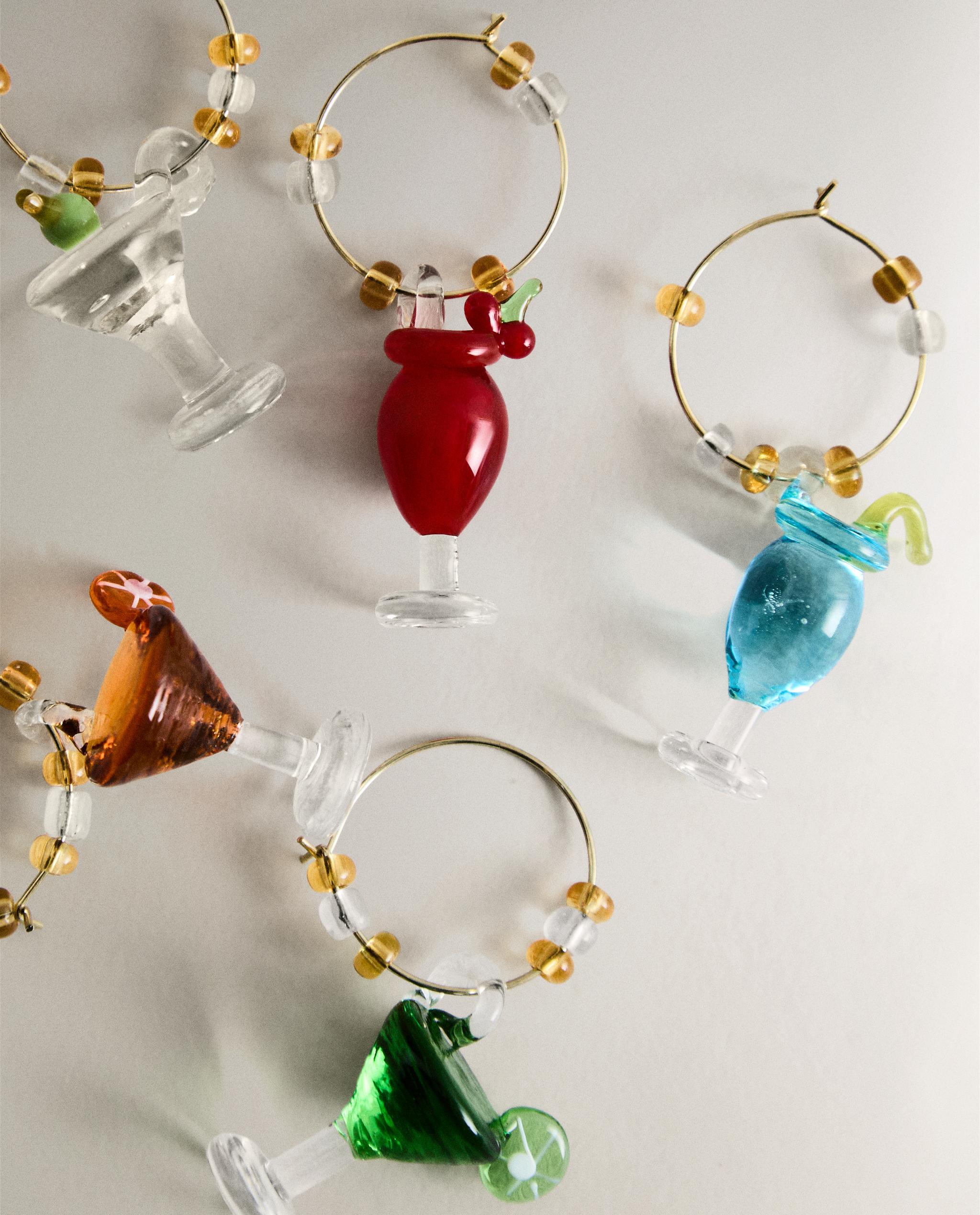PACK OF GLASS COCKTAIL CHARMS (PACK OF 6) product thumbnail 2