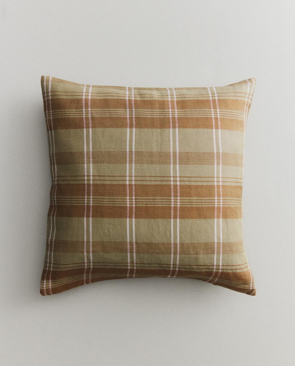 CHECK CUSHION COVER