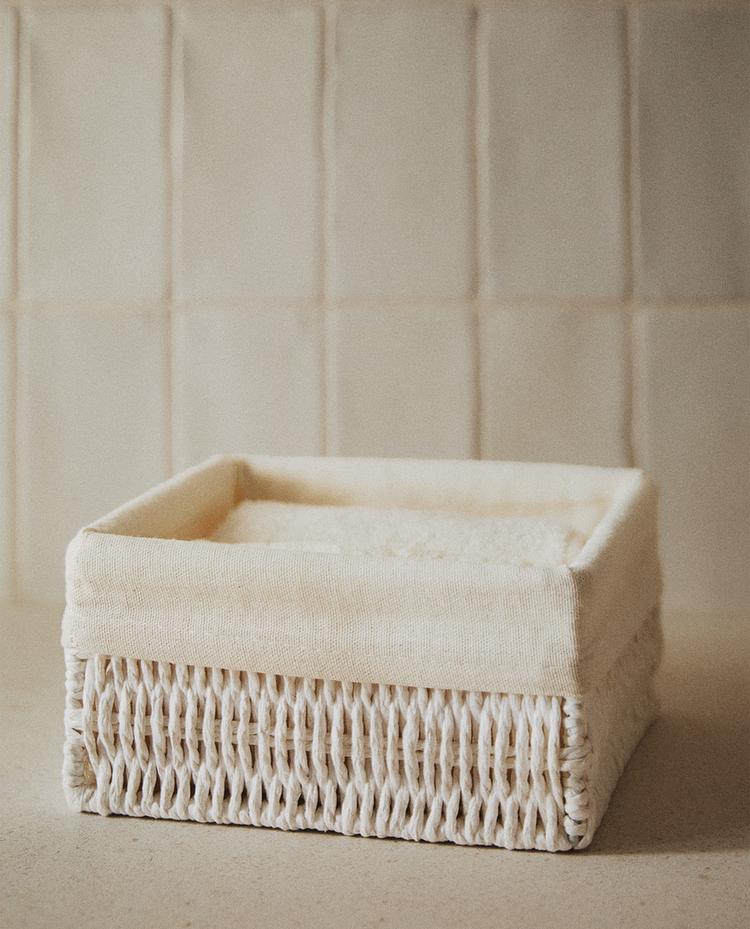 CORBEILLE CARRÉE DOUBLURE COTON