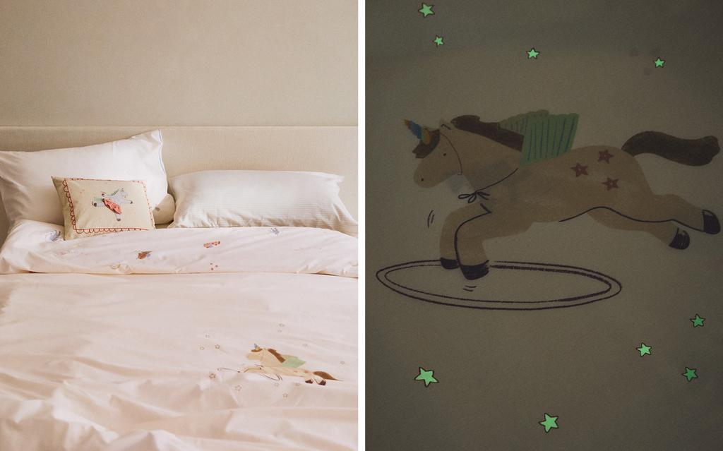 Kids' reversible unicorn duvet cover