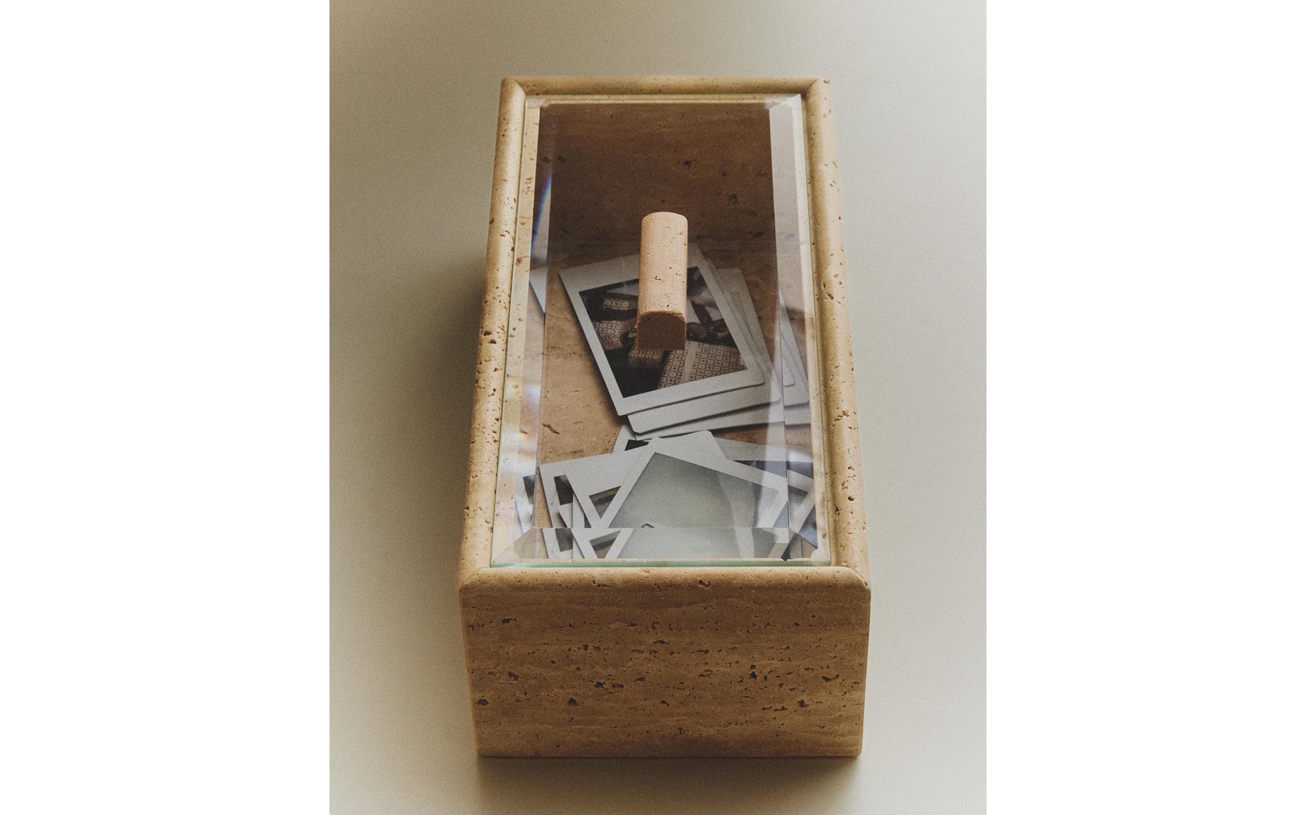 TRAVERTINE AND GLASS BOX product thumbnail 2