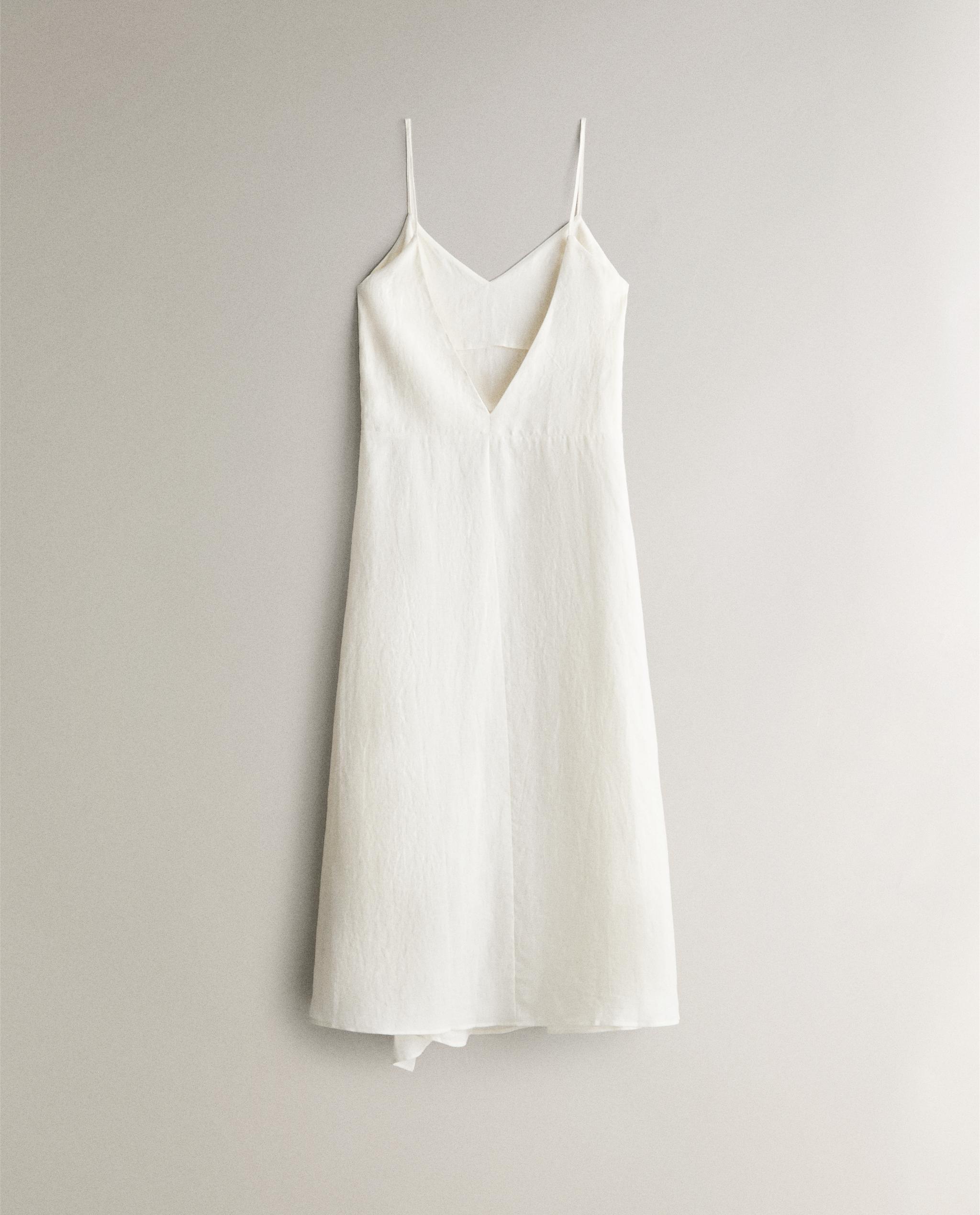 ASYMMETRIC LINEN BEACH DRESS | Zara Home United States of America