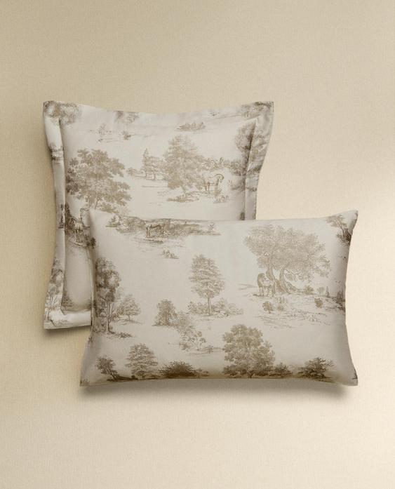 SATEEN PILLOWCASE WITH PRINT (300 THREAD COUNT)