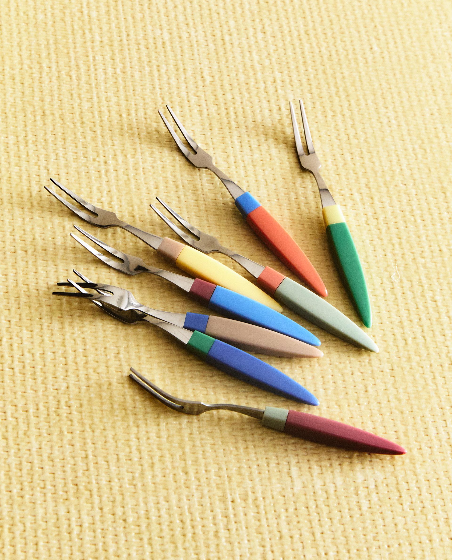 樹脂製ハンドル アペリティフ用 フォークセット（8本セット） | Zara