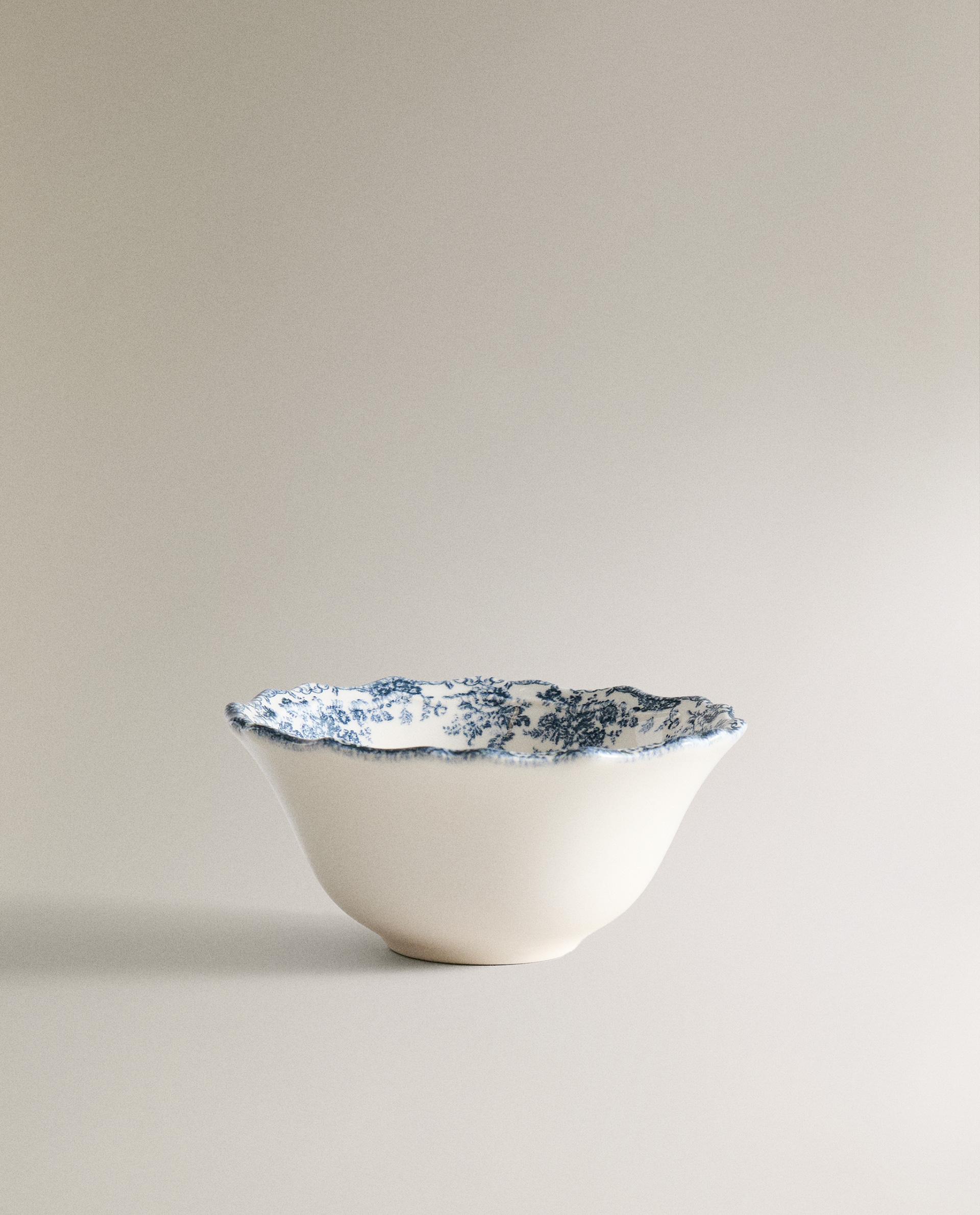 FLORAL EARTHENWARE SNACK BOWL product thumbnail 4