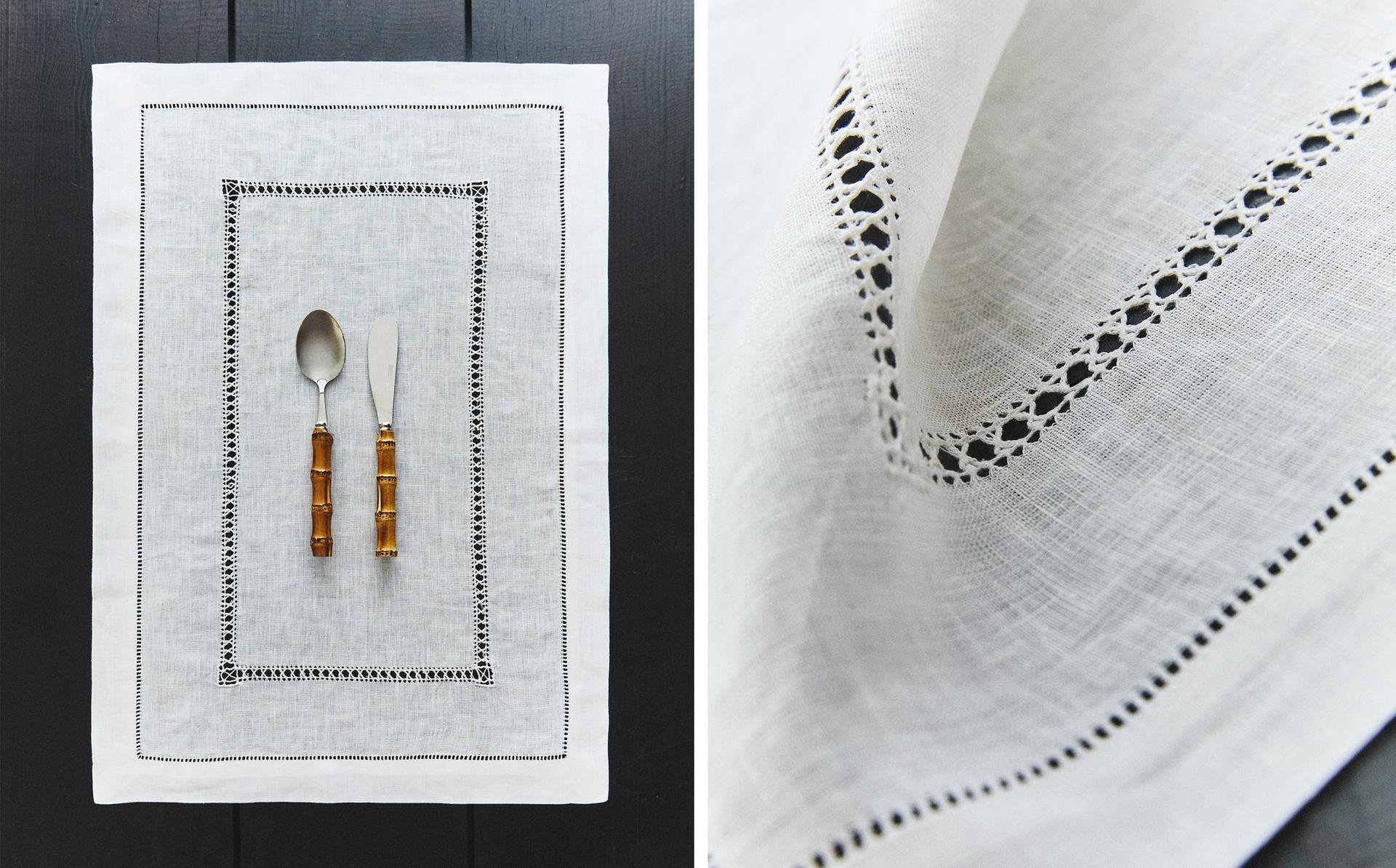 HEMSTITCHED LINEN PLACEMAT HEMSTITCHED LINEN PLACEMAT