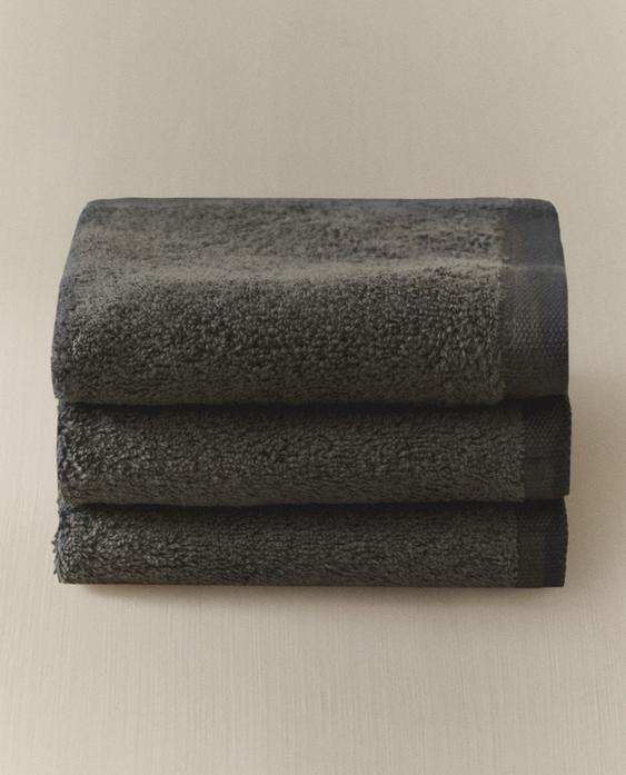 CONJUNTO DE TOALHAS DE LAVABO DE ALGODÃO PREMIUM (CONJUNTO DE 3)