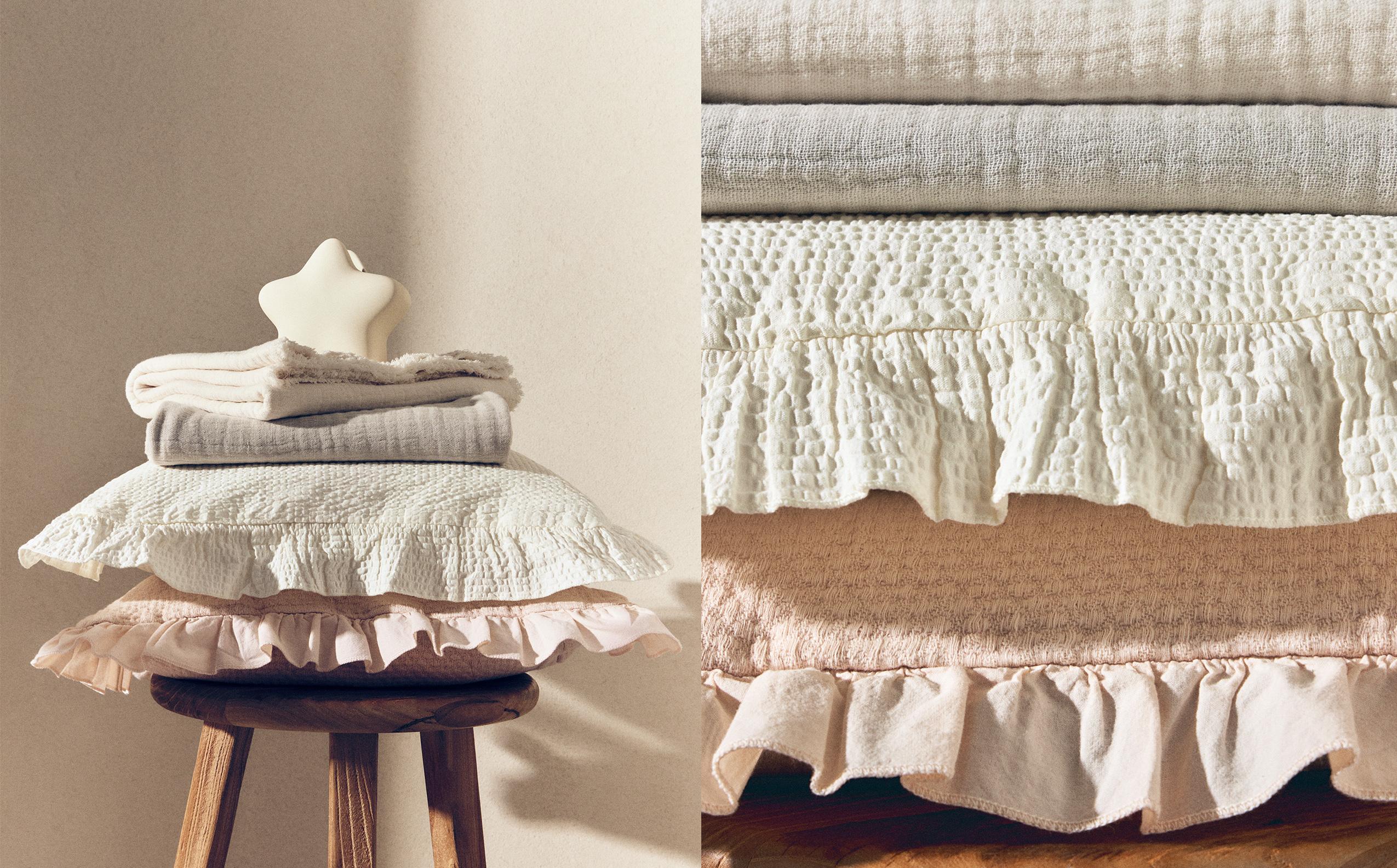 CHILDREN'S CUSHION COVER WITH SCALLOPED EDGE